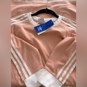 Adidas girls women’s dress peach color and white trips